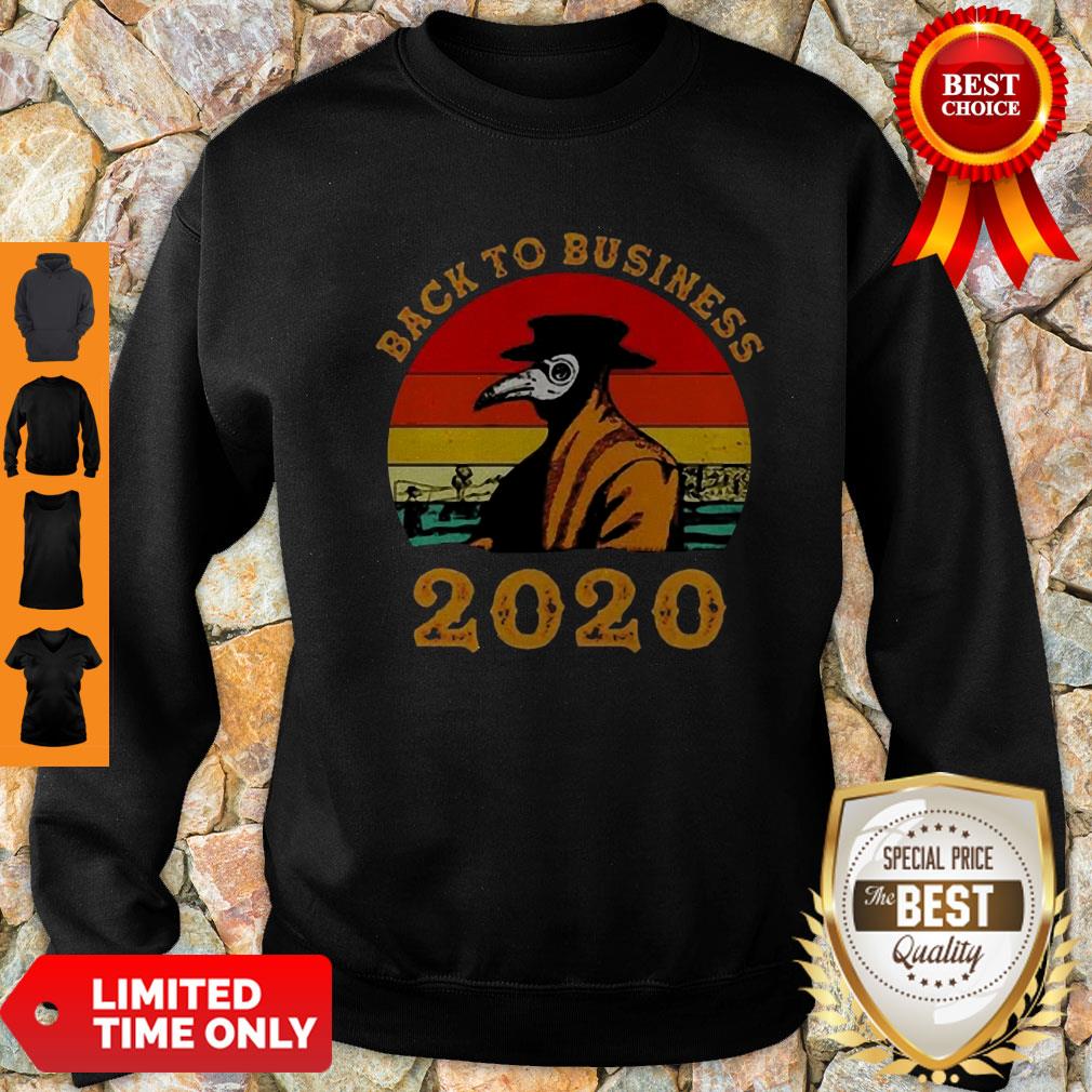 Plague Doctor Back To Business 2020 Vintage Shirt - Image 2