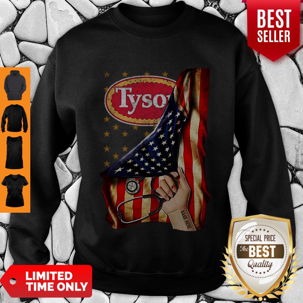 Nice America Flag Tyson Foods Inside Me Shirt - Image 5