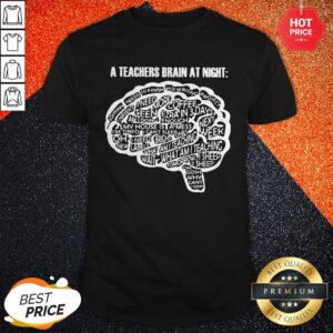 Sweet A Teachers Bbrain At Night Shirt