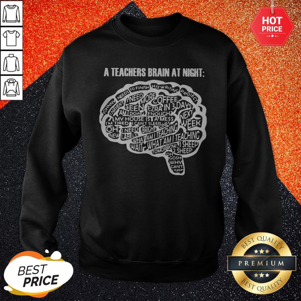 Sweet A Teachers Bbrain At Night Shirt - Image 4