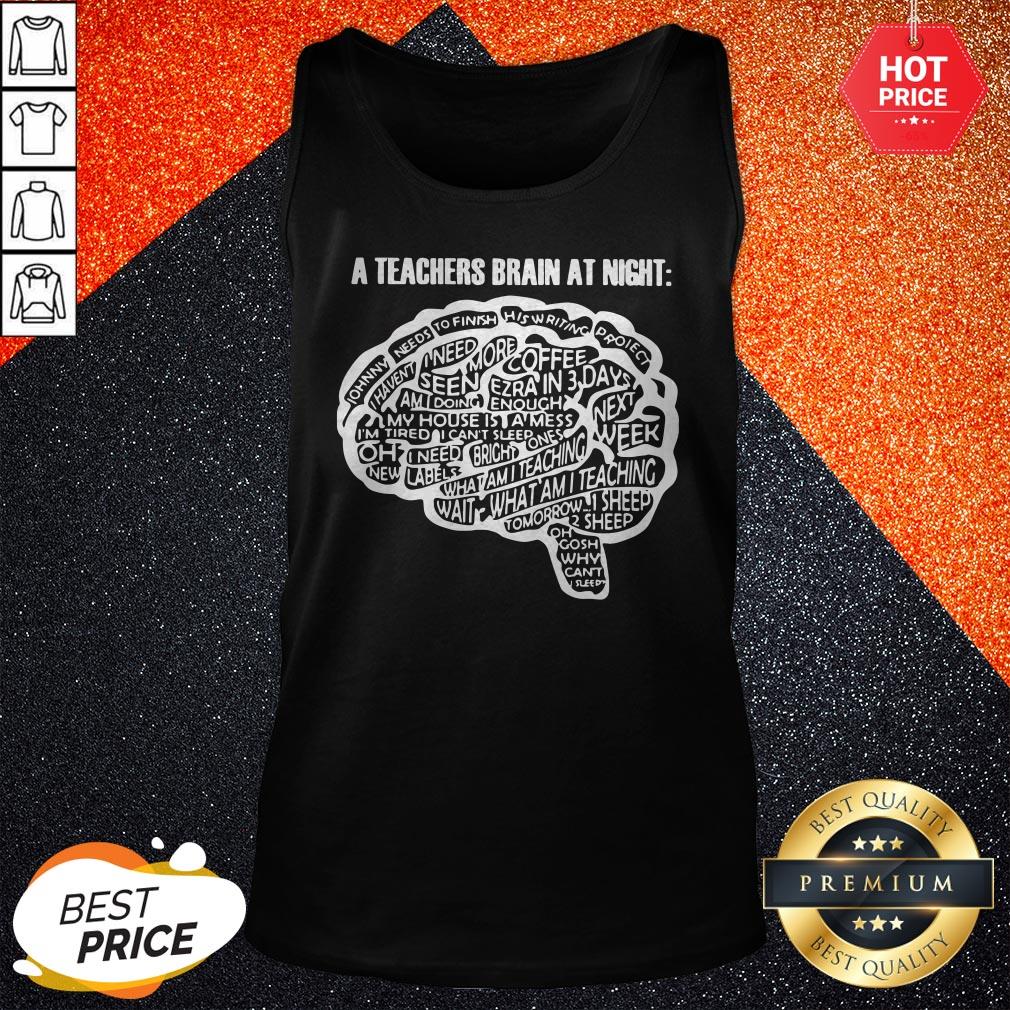 Sweet A Teachers Bbrain At Night Shirt - Image 3