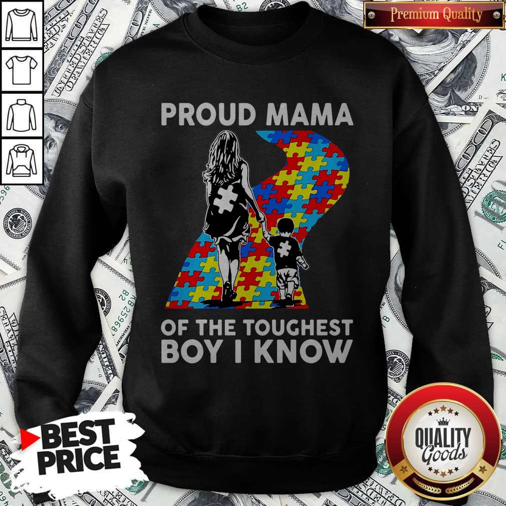 Sweet Autism Proud Mama Of The Toughest Boy I Know Shirt - Image 4