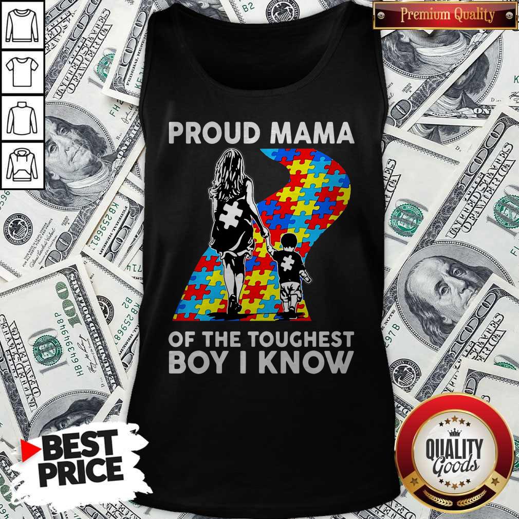 Sweet Autism Proud Mama Of The Toughest Boy I Know Shirt - Image 3