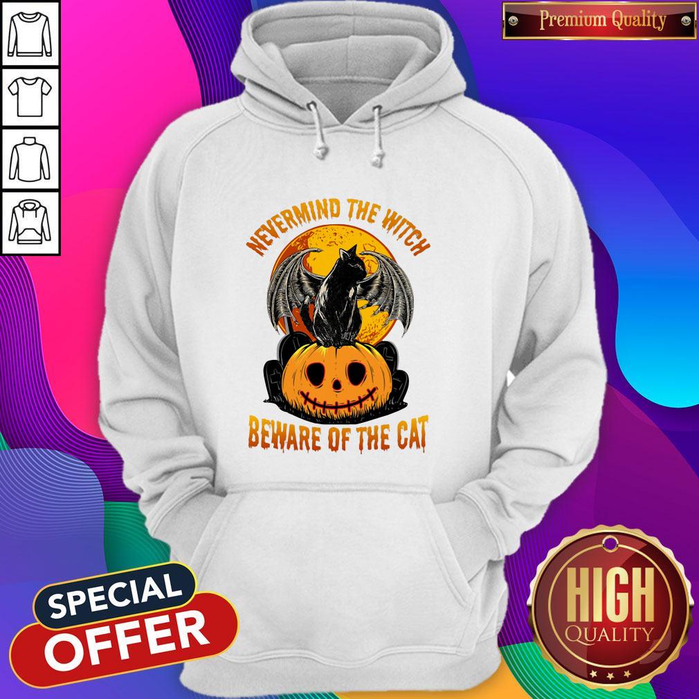 Sweet Nevermind The Witch Beware Of The Cat Halloween Shirt - Image 5