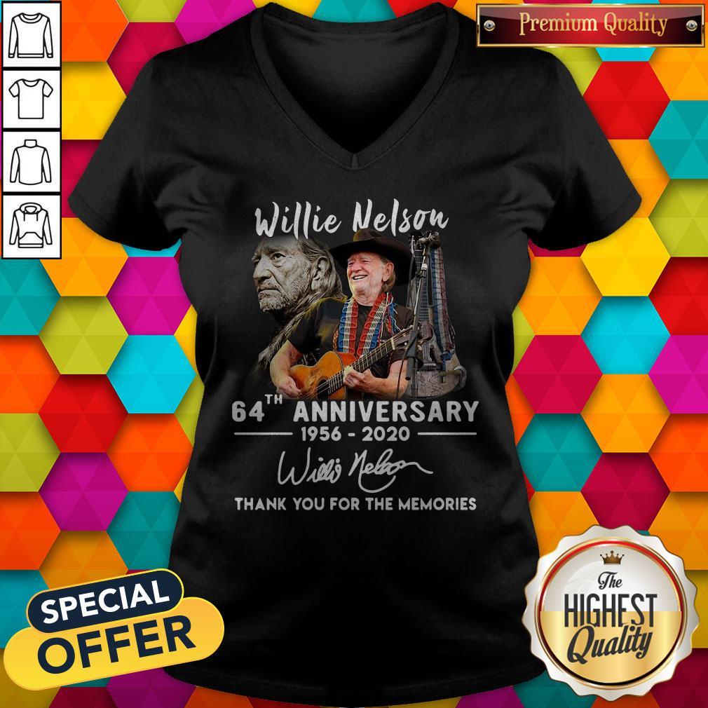 Sweet Willie Nelson 64th Anniversary 1956 2020 Thank You For The Memories Shirt - Image 2