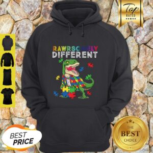 Alternative view of T-Rex Dinosaur Puzzle Piece Autism Shirt