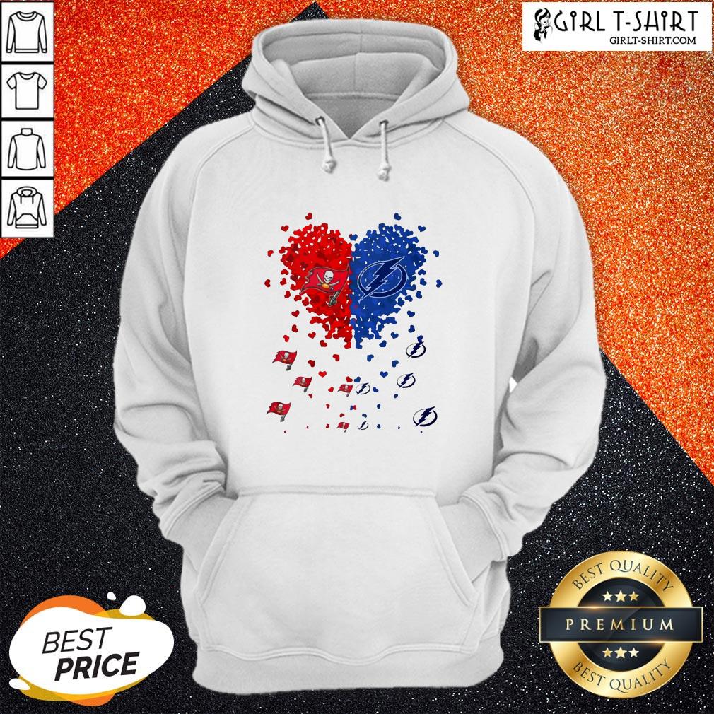 Tampa Bay Buccaneers And Tampa Bay Lightning Heart Shirt - Image 5