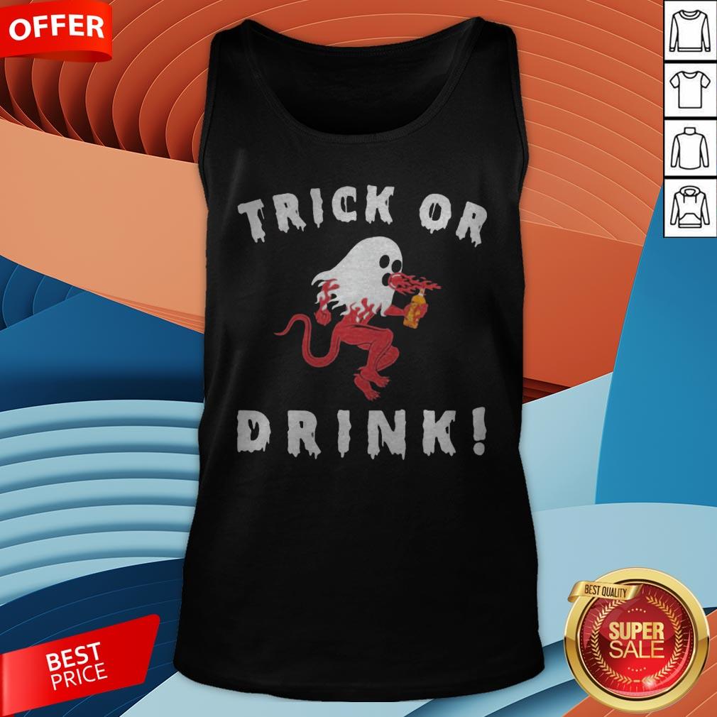 Grateful Ghost Trick Or Drink Halloween Shirt - Image 3