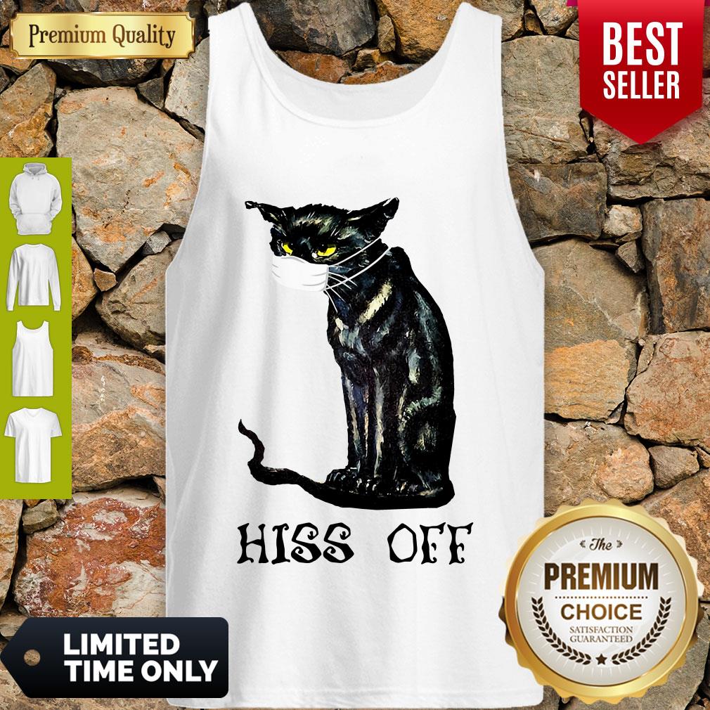 Premium Black Cat Covid Hiss Off Shirt - Image 5