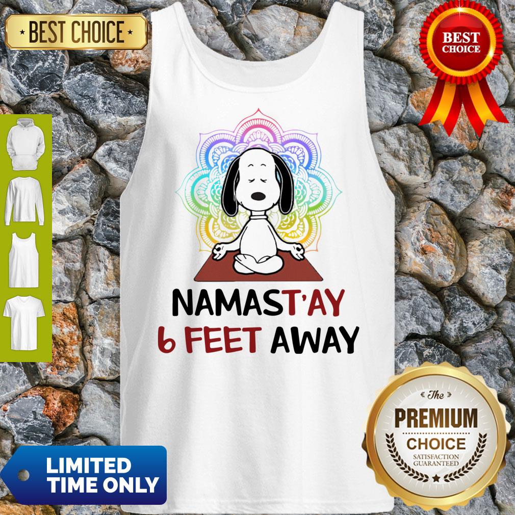 Good Snoopy Namastay 6 Feet Away Shirt - Image 4