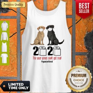 Alternative view of Good Labrador Retriever Face Mask 2020 The Year When Shit Got Real Quarantined Shirt