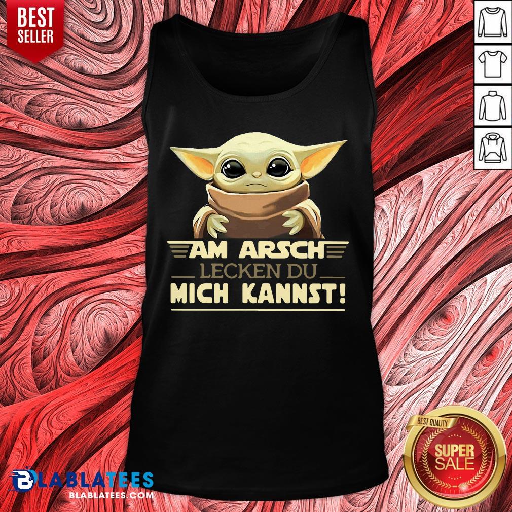 Awesome Baby Yoda Am Arsch Lecken Du Mich Kannst Shirt - Image 4