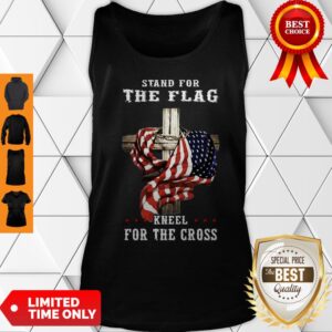 Alternative view of Awesome Stand For The Flag Kneel For The Cross Shirt