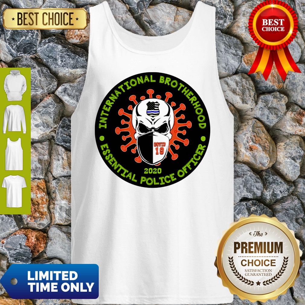 Skull International Brotherhood Essential Police Officer Covid-19 Shirt - Image 4