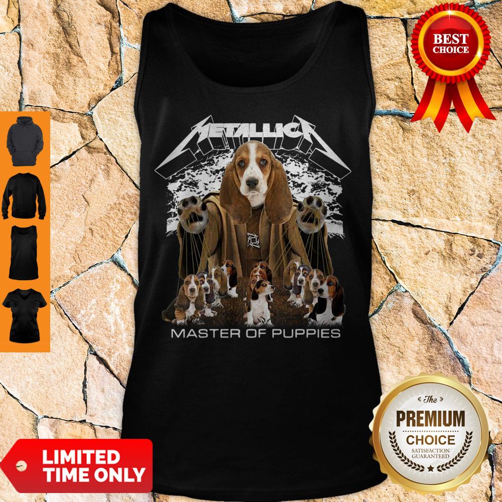 Official Metallica Basset Hound Puppy Master Of Puppies Shirt - Image 5