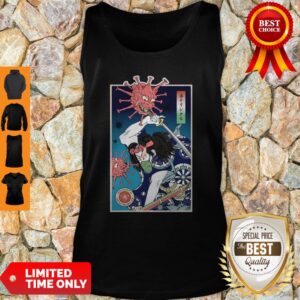Alternative view of Awesome Good Samurai Vs Coronavirus Shirt