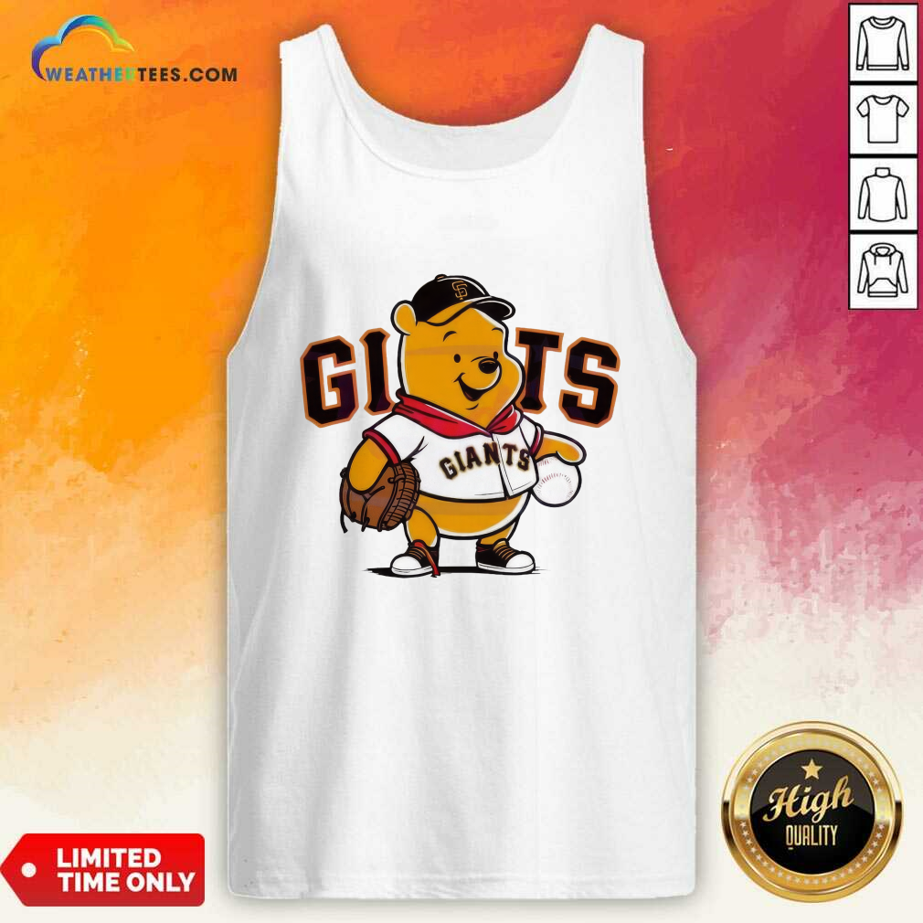 Winnie The Pooh San Francisco Giants Baseball T-Shirt - Image 2