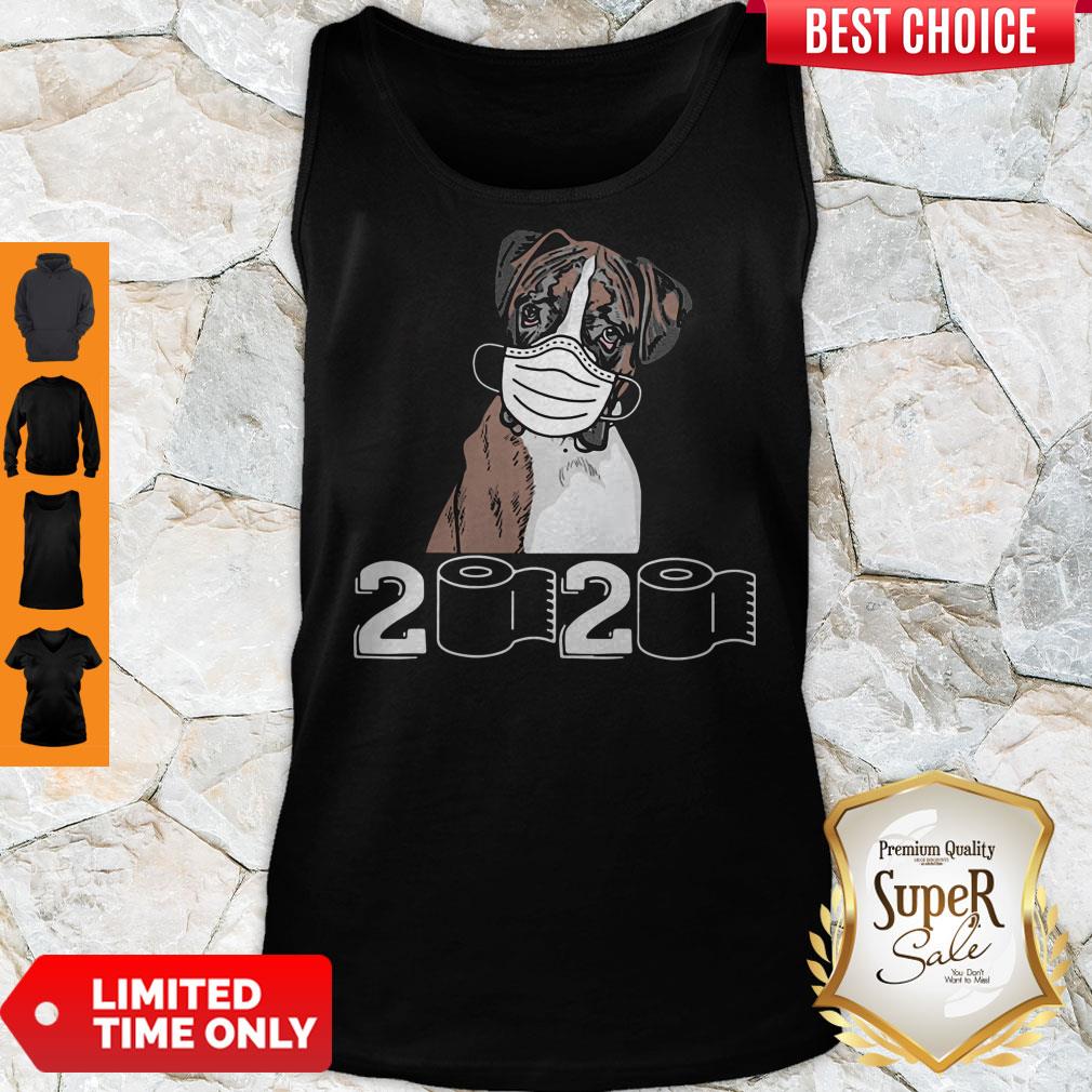 Top Boxer Dog Mask 2020 Toilet Paper Shirt - Image 3