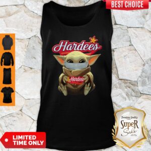 Alternative view of Perfect Baby Yoda Face Mask Hug Hardee’s Shirt