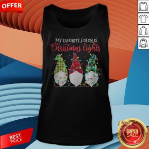 Alternative view of Gnomes My Favorite Color Is Christmas Lights Shirt