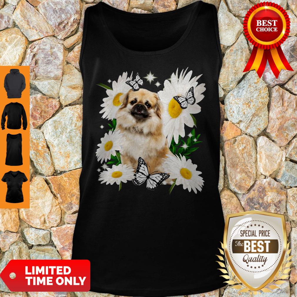 Official Tibetan Spaniel Daisy Flower Classic Shirt - Image 4