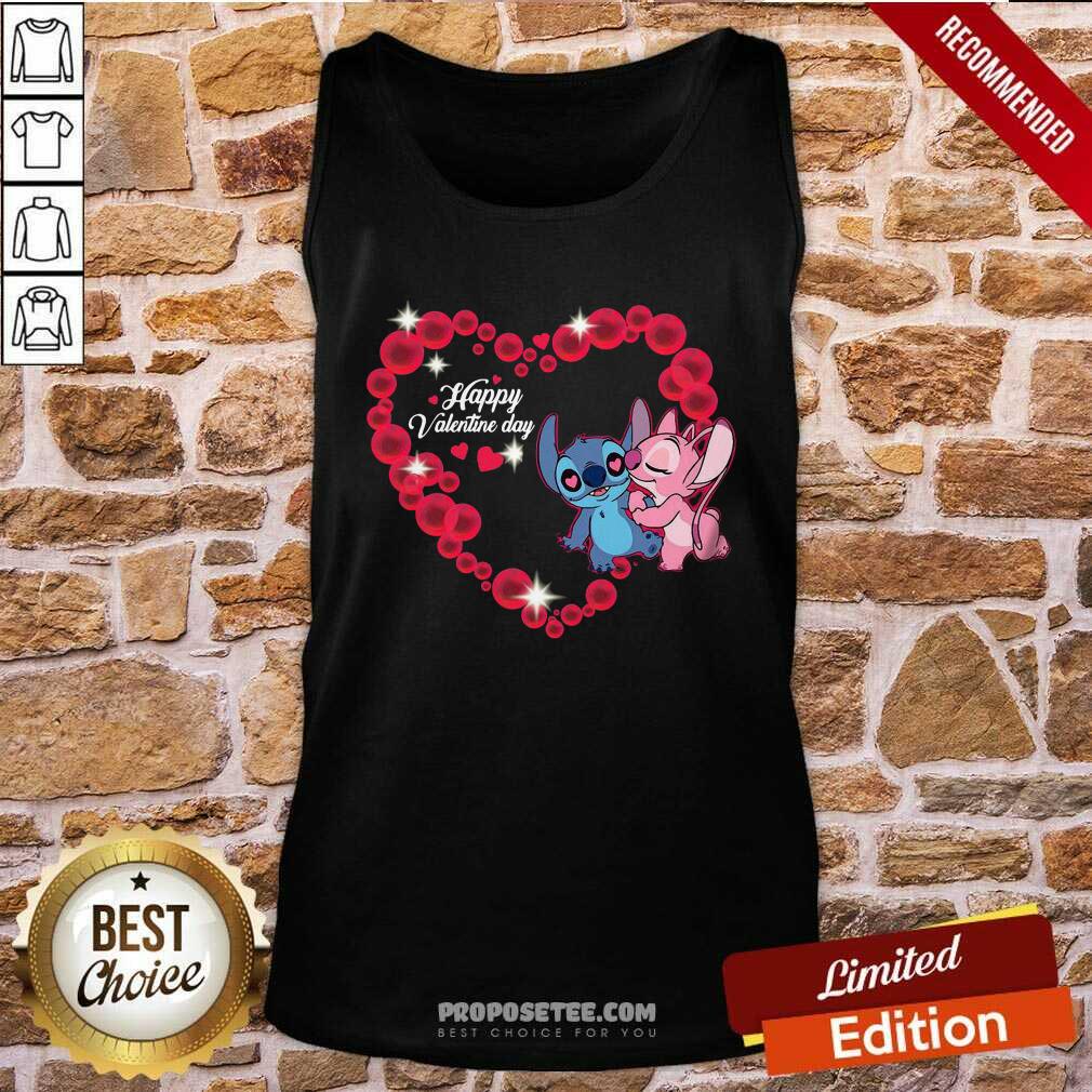 Top Disney Stitch And Lilo Happy Valentine Day Shirt - Image 3