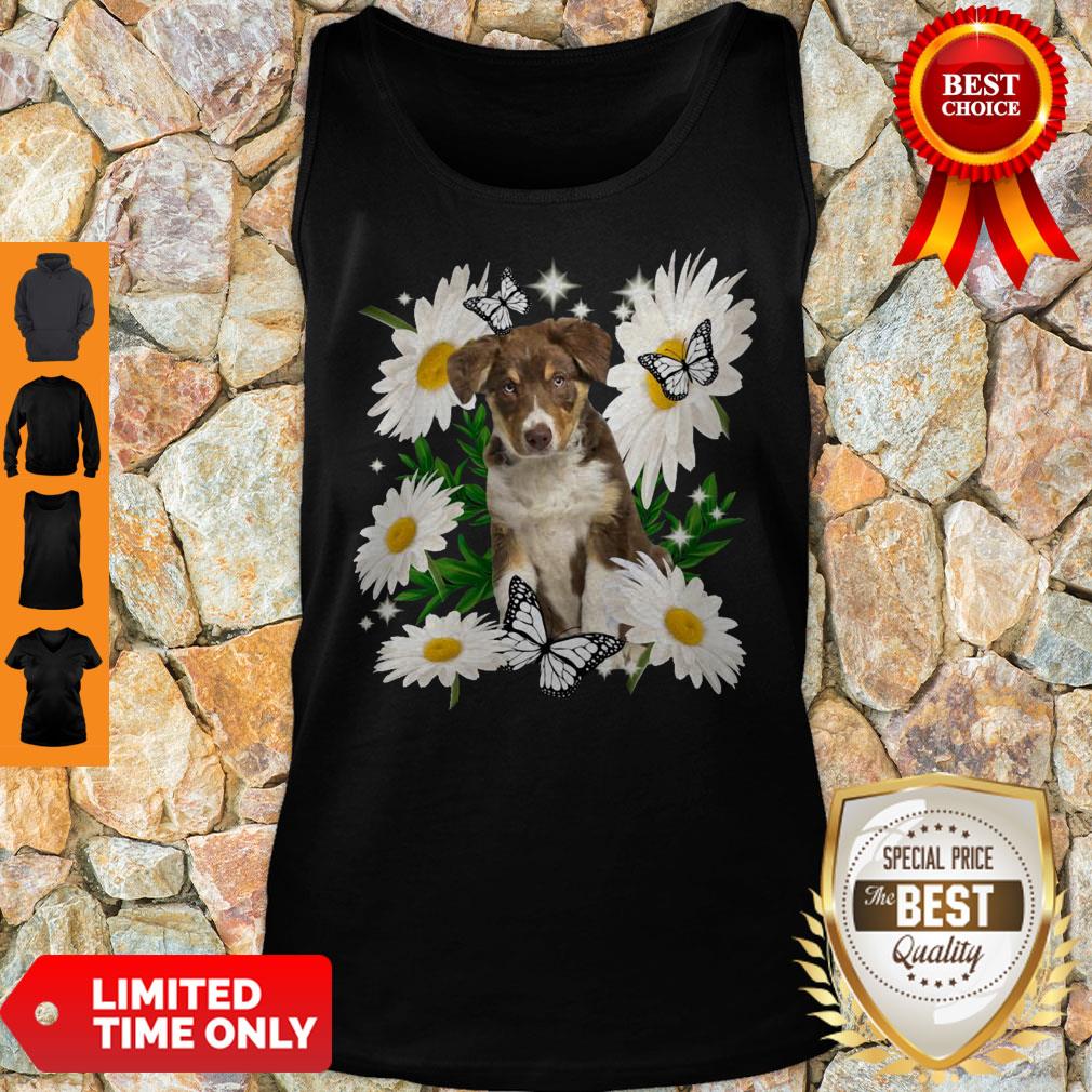Official Tricolour Border Collie Daisy Flower Classic Shirt - Image 4