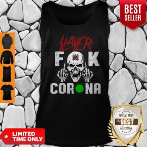 Alternative view of Funny Slayer Fuck Coronavirus Version Skull Shirt