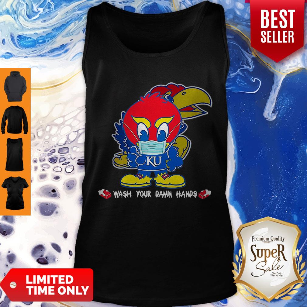Kansas Jayhawks Wash Your Damn Hands Coronavirus Shirt - Image 5