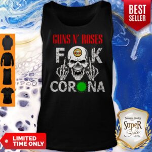 Alternative view of Funny Gun N’ Roses Fuck Coronavirus Version Skull Shirt