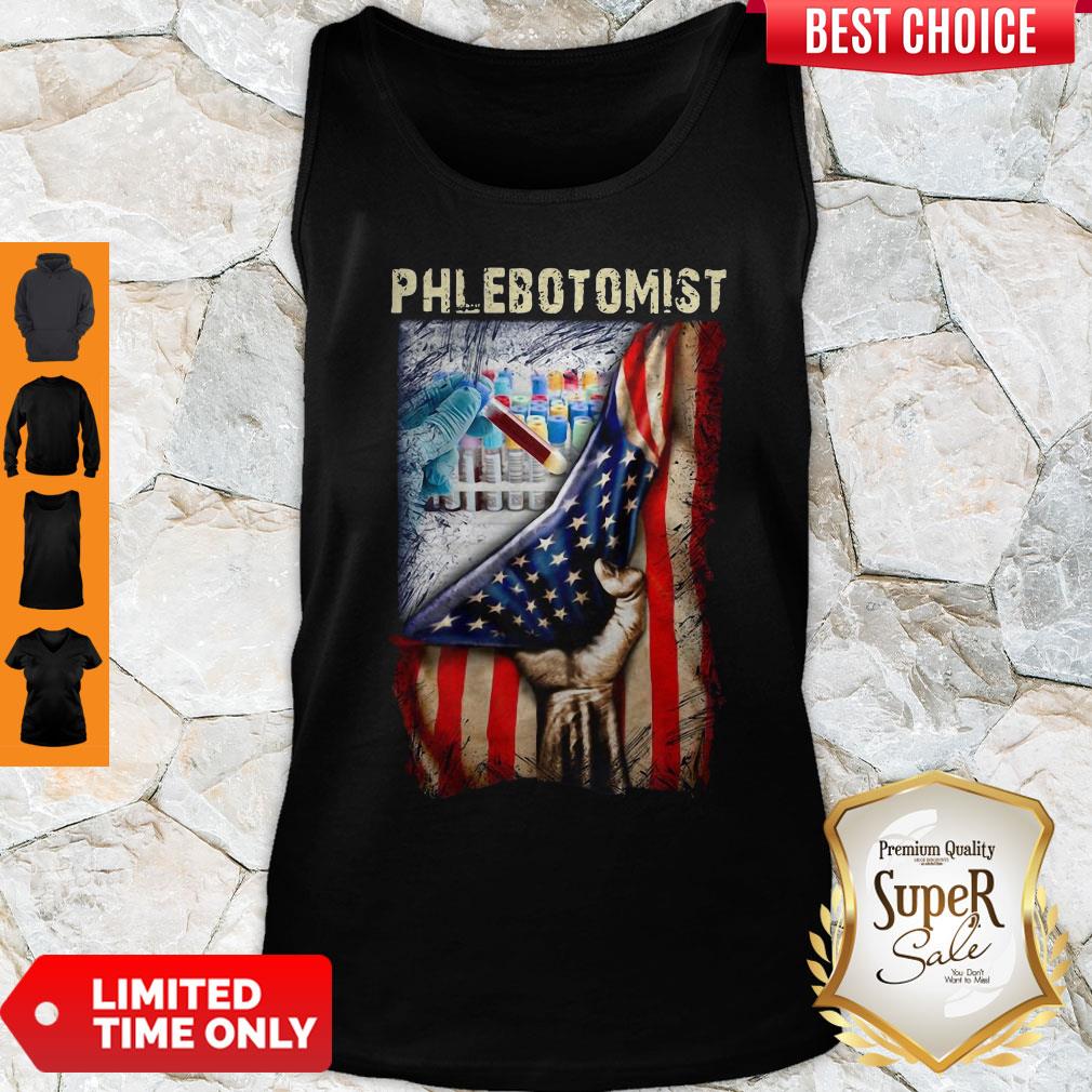 Good American Flag Vaccine Phlebotomist Shirt - Image 4