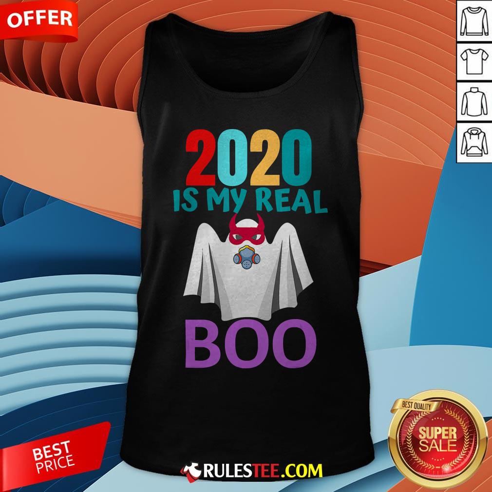 Colorful 2020 Is My Real Boo Ghost Halloween Shirt - Image 2