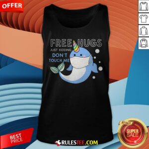 Alternative view of Free Hugs Just Kidding Don't Touch Me Unicorn Narwhal Mask Shirt