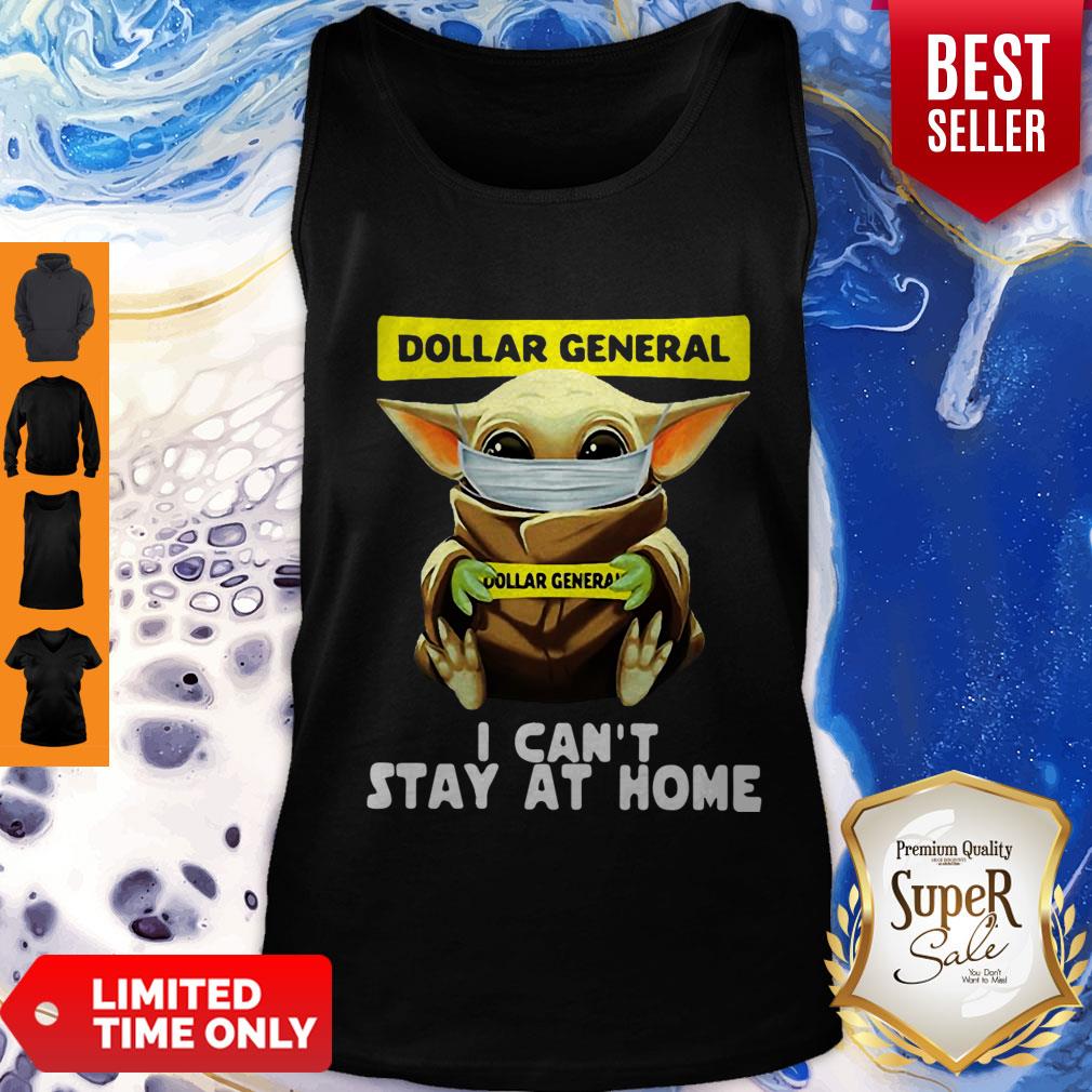 Top Star Wars Baby Yoda Face Mask Hug Dollar General I Can’t Stay At Home Shirt - Image 4