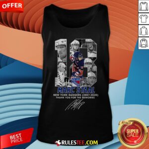 Alternative view of 18 Marc Staal New York Rangers 2007 2020 Thank You For The Memories Signature Shirt