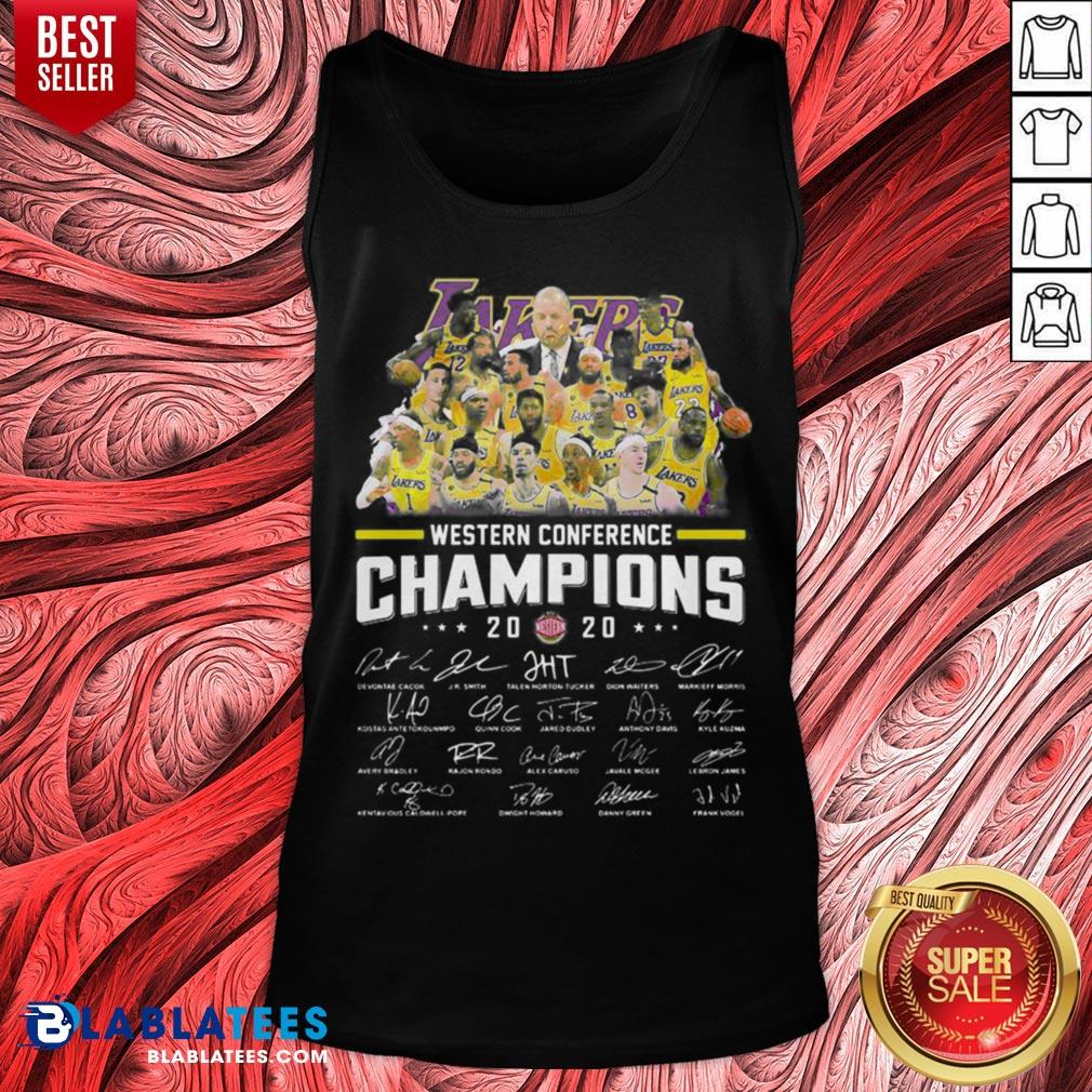 Awesome Los Angeles Lakers Western Conference 2020 Signature Shirt - Image 4