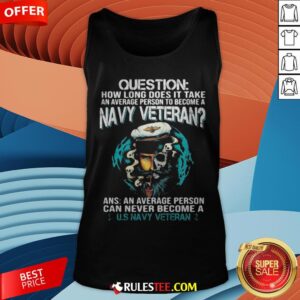Alternative view of Question How Long Does It Take An Average Person To Become A Navy Veteran Skull Shirt