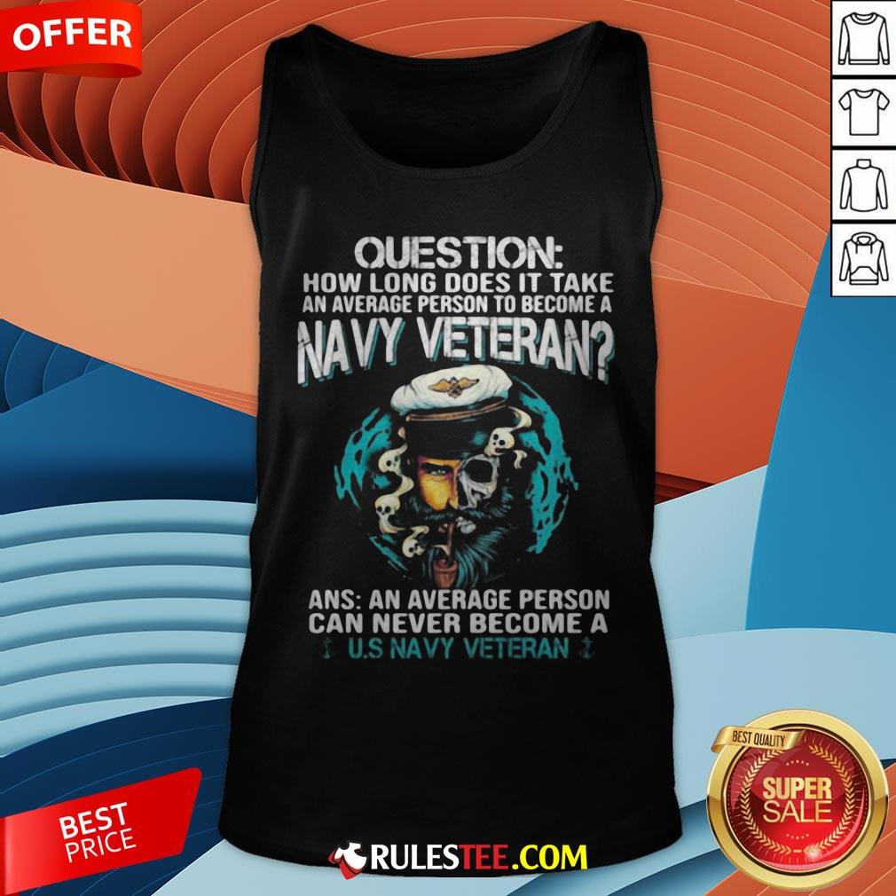 Question How Long Does It Take An Average Person To Become A Navy Veteran Skull Shirt - Image 2