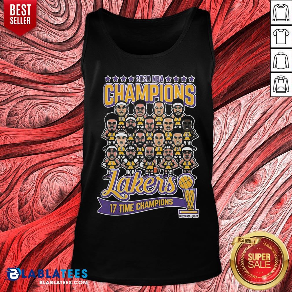 Good 2020 NBA Champions Los Angeles Lakers 17 Time Champions Shirt - Image 4