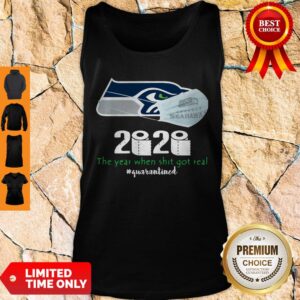 Alternative view of Seattle Seahawks Mask 2020 The Year When Shit Got Real #Quarantined Shirt
