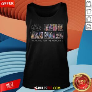 Alternative view of Eddie Van Halen 1955 2020 Thank You For The Memories Signature Shirt