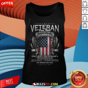 Alternative view of Veteran Ended Against Terrorism On American Soil America Flag Shirt