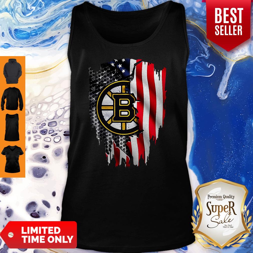Boston Bruins American Flag 4th Of July Independence Day Shirt - Image 4