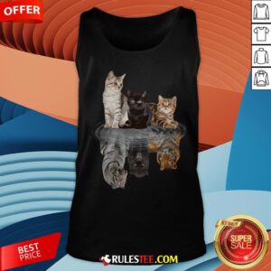 Alternative view of Awesome The Cats Water Mirror Reflection Tigers Shirt