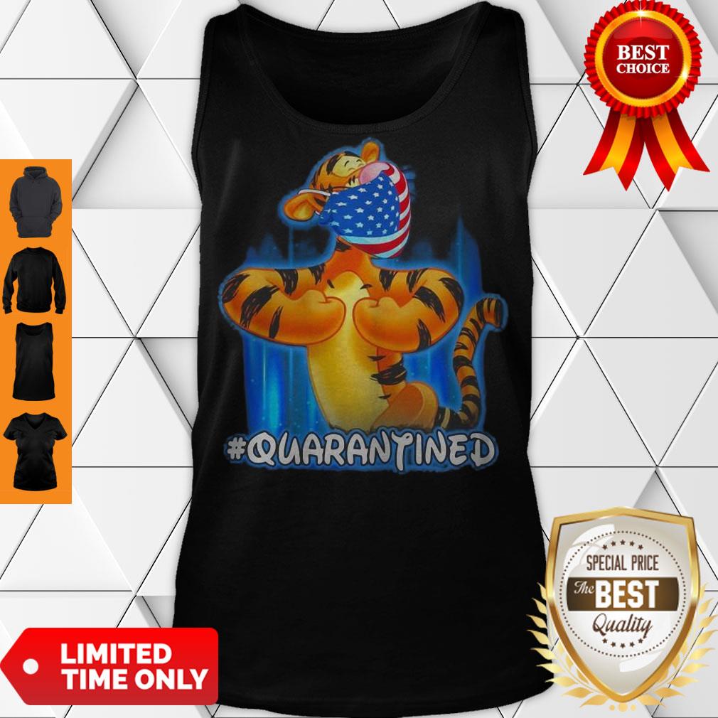 Nice Tiger Quarantined American Flag Mask Disney Shirt - Image 5
