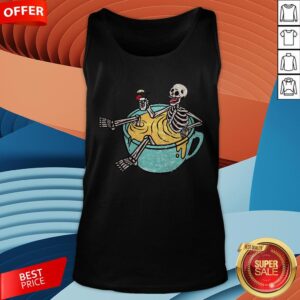 Alternative view of Skeleton Drinking Coffee Dia De Los Muertos Day Dead Halloween Shirt
