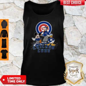 Alternative view of MLB Chicago Cubs Mickey Mouse Goofy And Donald Duck Baseball Shirt