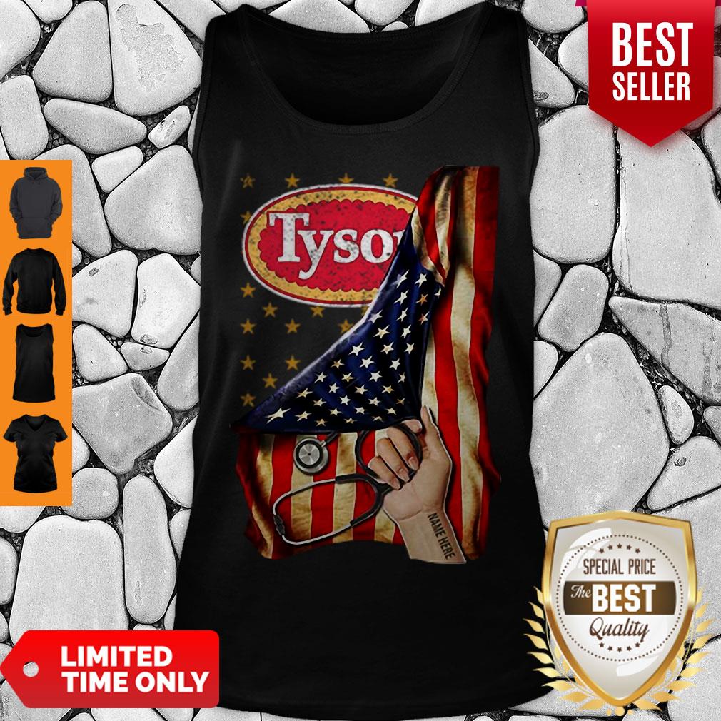 Nice America Flag Tyson Foods Inside Me Shirt - Image 4
