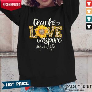 Alternative view of Teach Love Inspire Sunflower Paralife Shirt