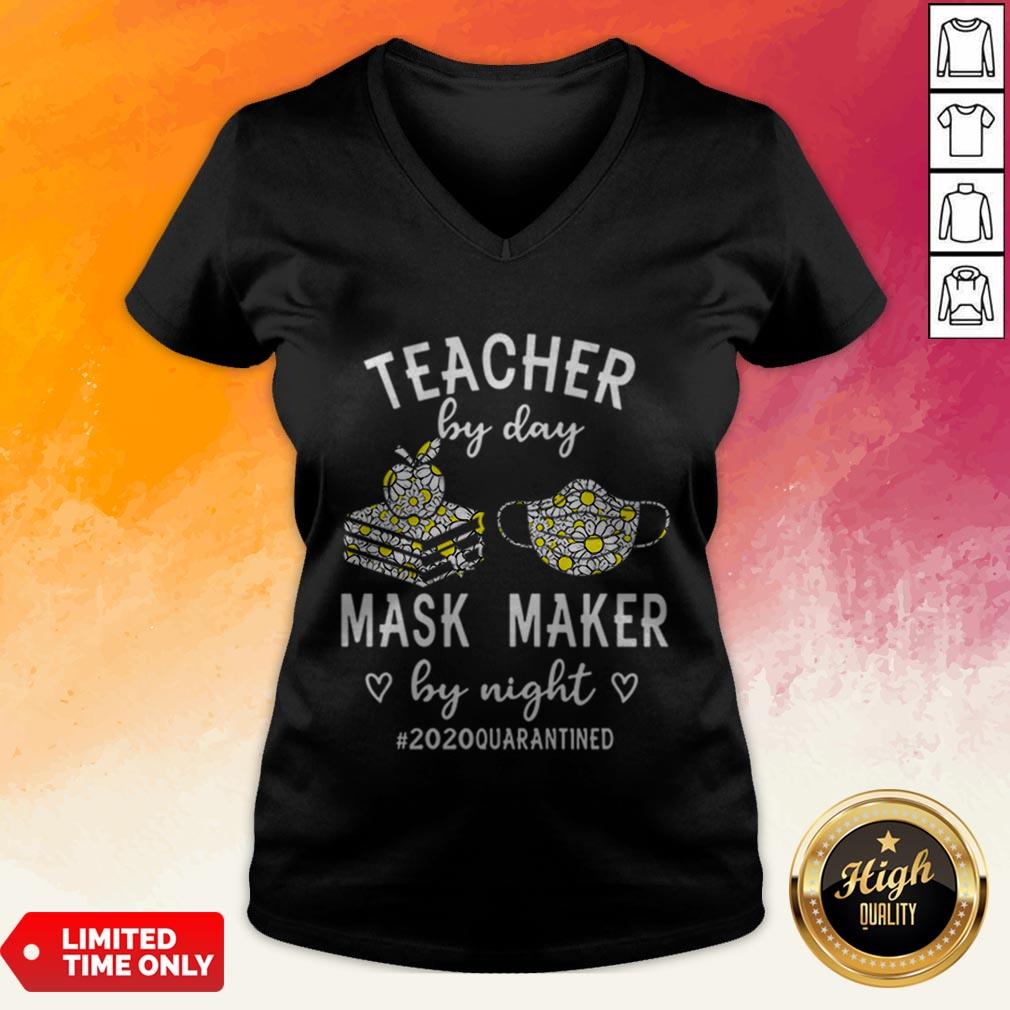 Teacher By Day Mask Maker By Night 2020 Quarantined Shirt - Image 5